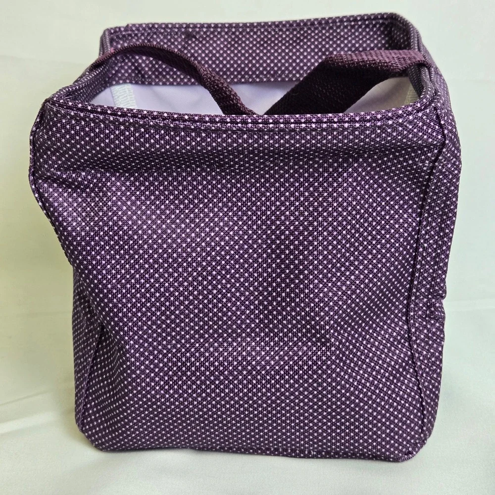 Thirty-One Littles Carry-All Caddy Storage Tote 891A Plum Gingham Pop Mini 6